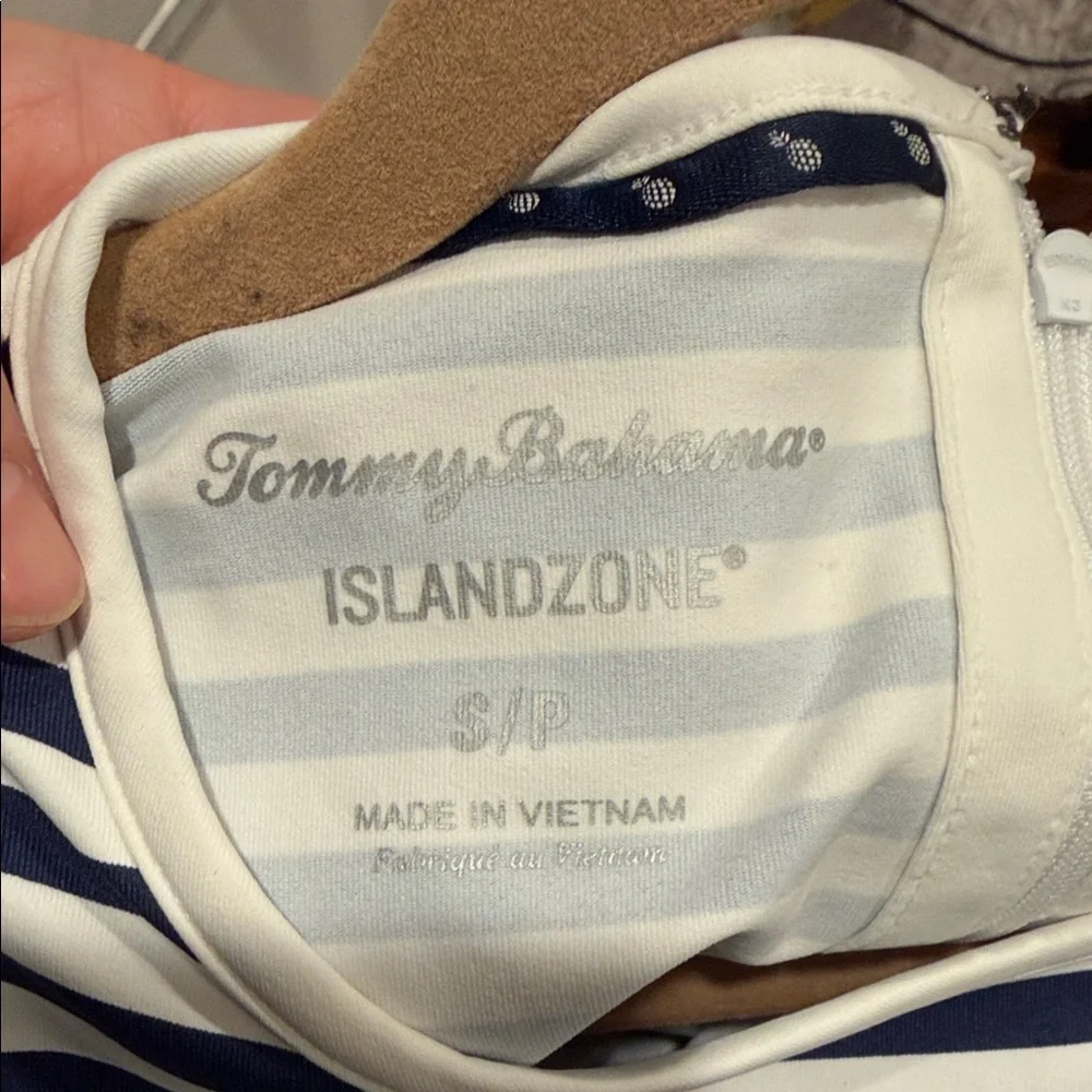 Tommy Bahama island zone Navy and White Striped Dress small - Picture 5 of 5